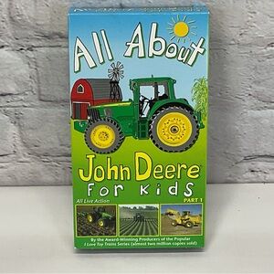 All About John Deere For Kids VHS Tractors Kids Educational Farming Collectible